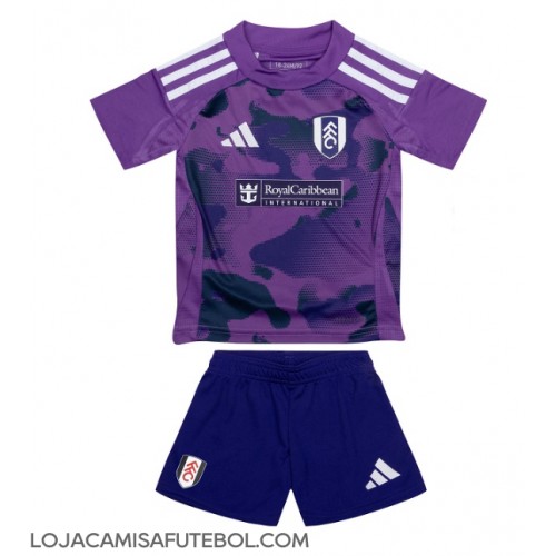 Camisa de Futebol Fulham Equipamento Alternativo Infantil 2024-25 Manga Curta (+ Calças curtas)